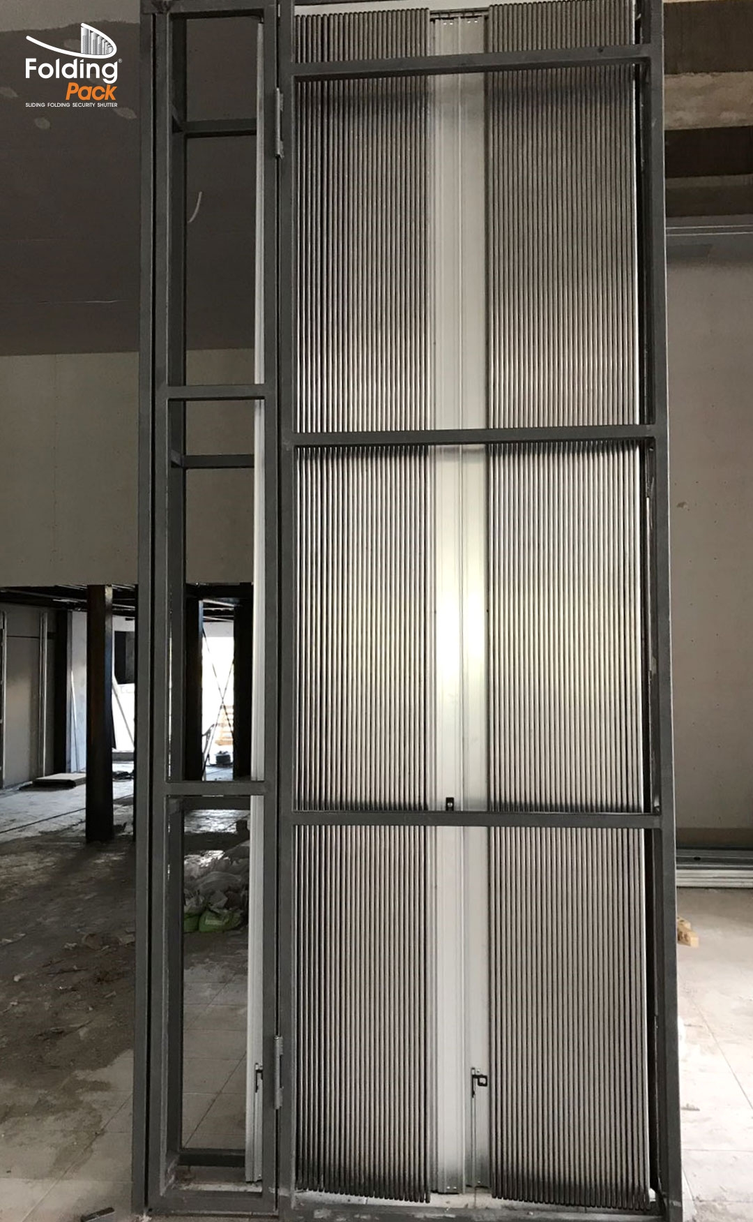 Industrial folding shutter doors
